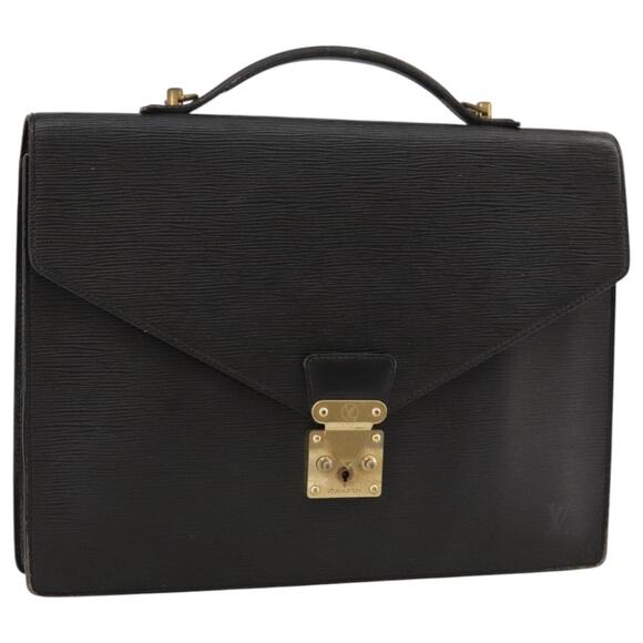 LOUIS VUITTON Epi Porte Documents Bandouliere Briefcase Black M54462 - Picture 1 of 16